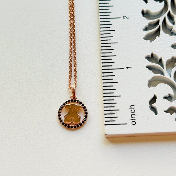 3661 TOUS JEWELRY TOUS BEAR CHAIN AND CHARM PENDANT NECKLACE - Picture 2 of 5